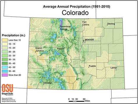 Which Colorado counties get the most precipitation?